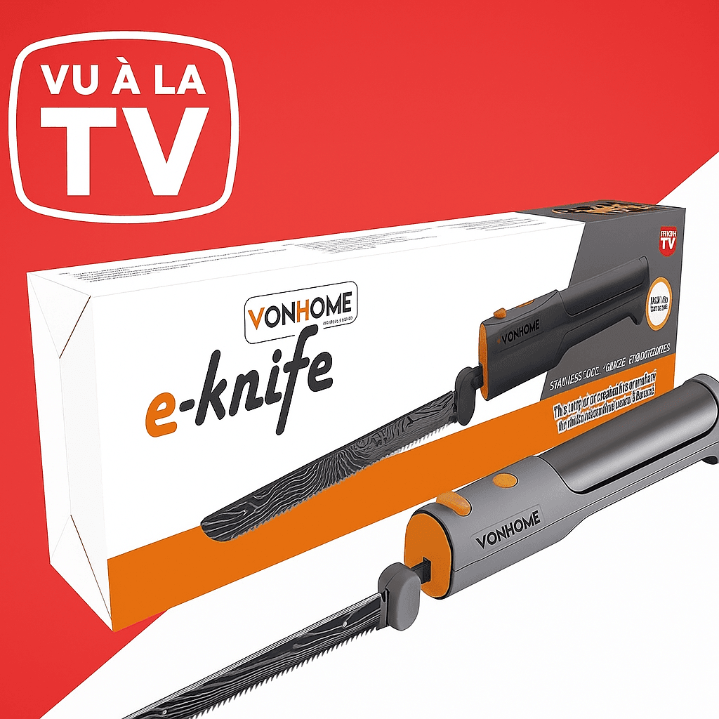 E-Knife VonHome – Couteau électrique sans fil vu à la TV sur <a href=