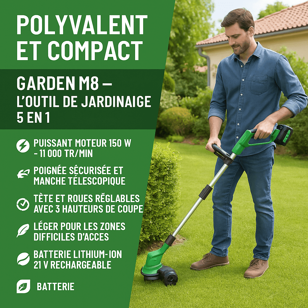 Garden M8 - Outil de jardinage 5 en 1