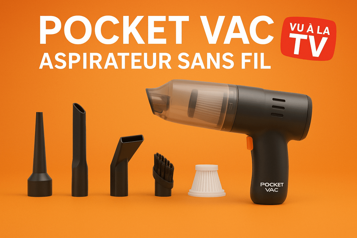Pocket Vac : L’Aspirateur Sans Fil Compact Qui Simplifie Votre Quotidien